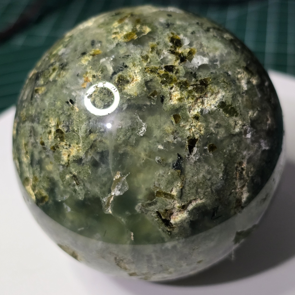 Super Druzy Prehnite Sphere - Picture 7 of 11